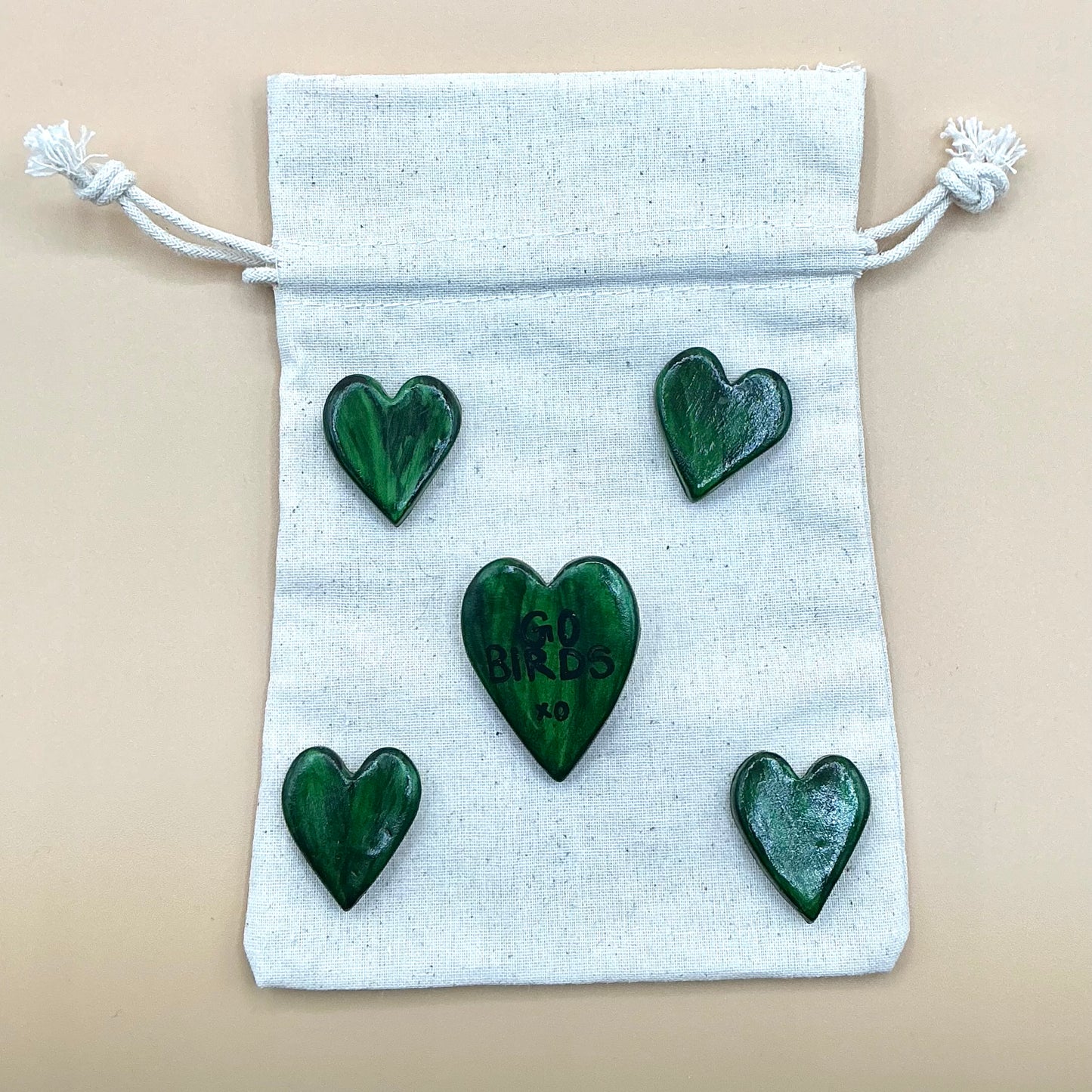 “for the birds” - dark green heart MAGS| GO BIRDS | #1