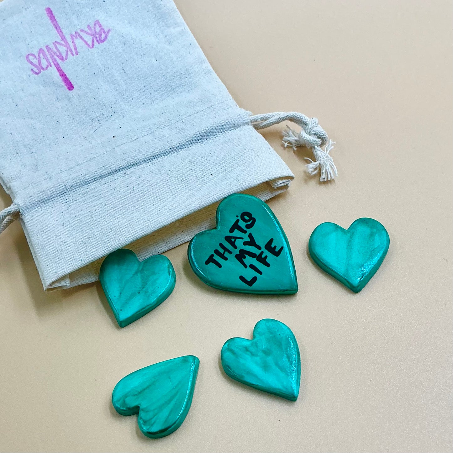 “for the gals” - turquoise green heart MAGS| GRACIE | #1