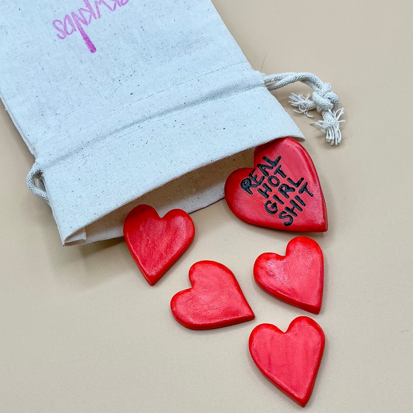 “for the gals” - coral pink heart MAGS| MEG | #1
