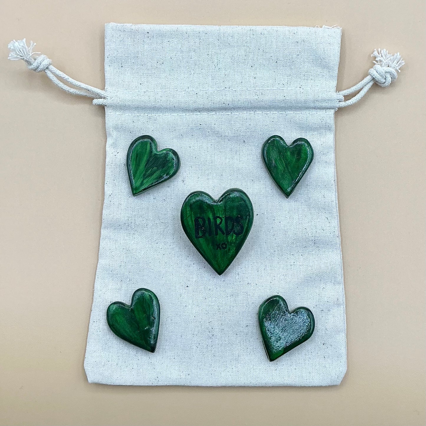“for the birds” - dark green heart MAGS| BIRDS | #1